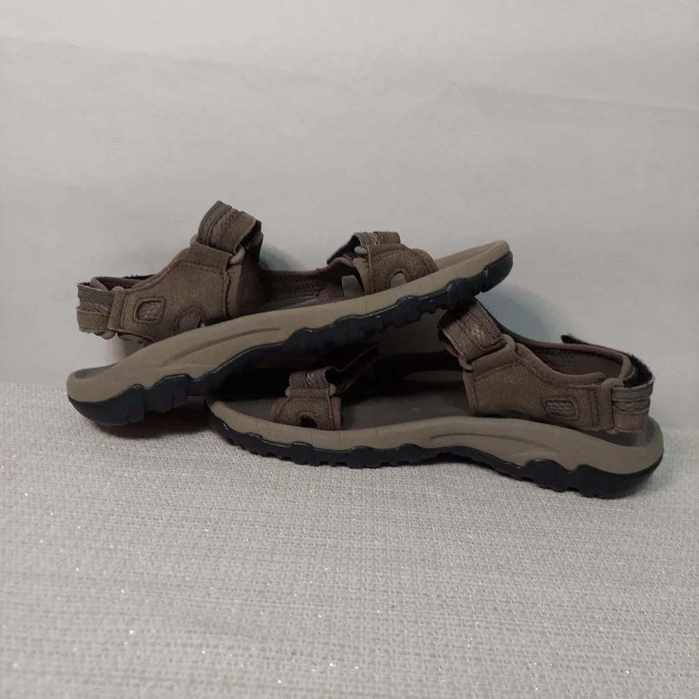 Teva Mens Katavi 2 Sport Sandals Bungee Cord Brown Suede Hiking 1002433 Size 8